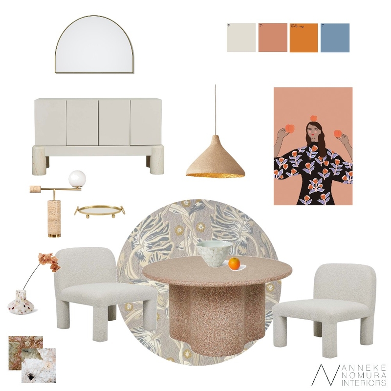 Italian contemporary Dining Room Mood Board by ANNEKE NOMURA INTERIORS on Style Sourcebook