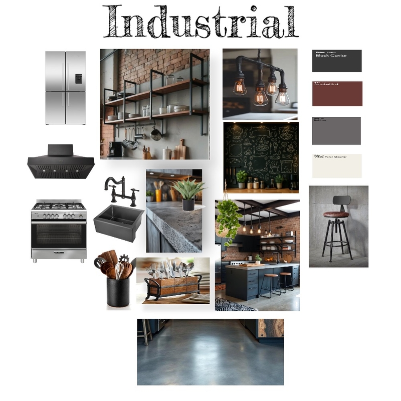 Industrial Kitchen Mood Board Mood Board by Elijahoney on Style Sourcebook