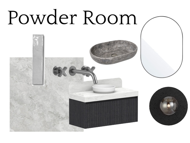 Powder Room Mood Board by maddierossiter on Style Sourcebook