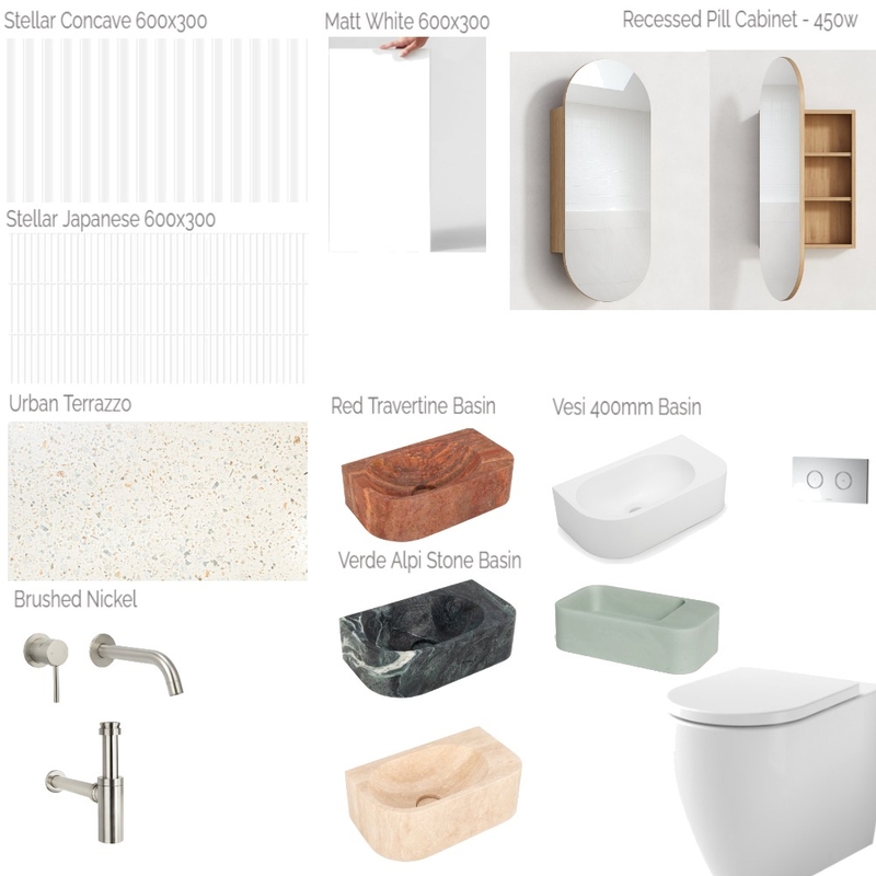 Powder Room Interior Design Mood Board by scottjamesallen