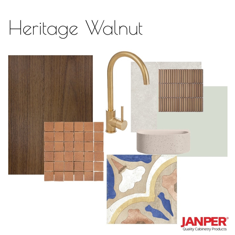 Heritage Walnut Mood Board by beckdickson on Style Sourcebook