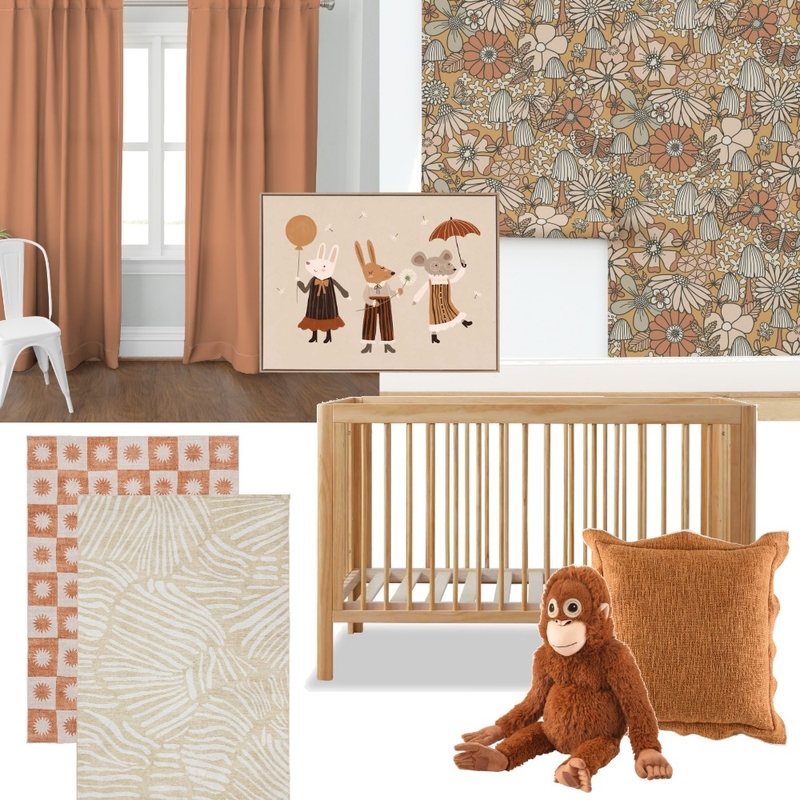 Whimsical Earth Tone Nursery Mood Board by latheandquill on Style Sourcebook