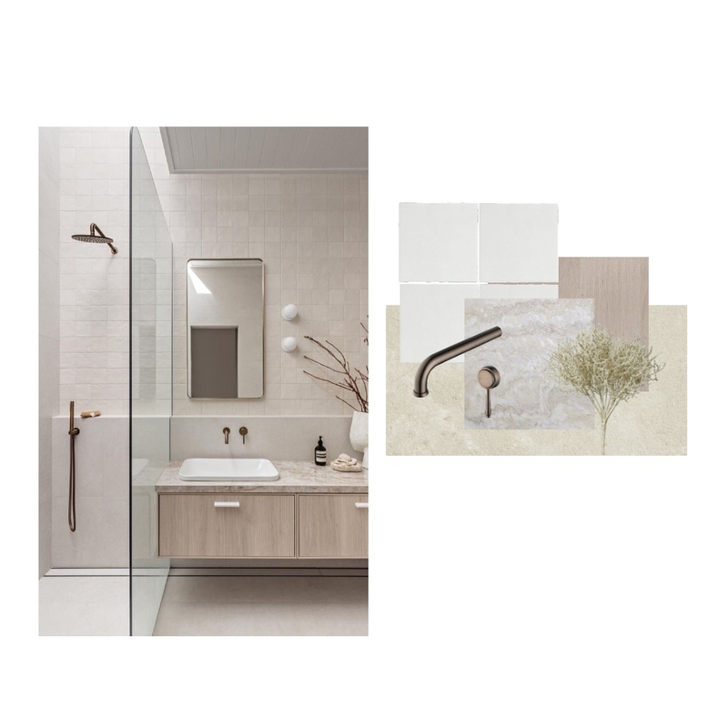 Neutral, Calm Bathroom Interior Design Mood Board by _janeinteriors