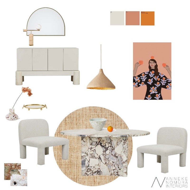 Italian Contemporary Dining Room Mood Board by ANNEKE NOMURA INTERIORS on Style Sourcebook