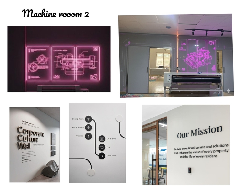 cmyk- Machine room 2 Interior Design Mood Board by Oeuvre designs