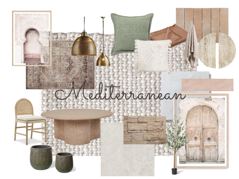 Design Style Mood Board-Mediterranean Mood Board by kballew on Style Sourcebook