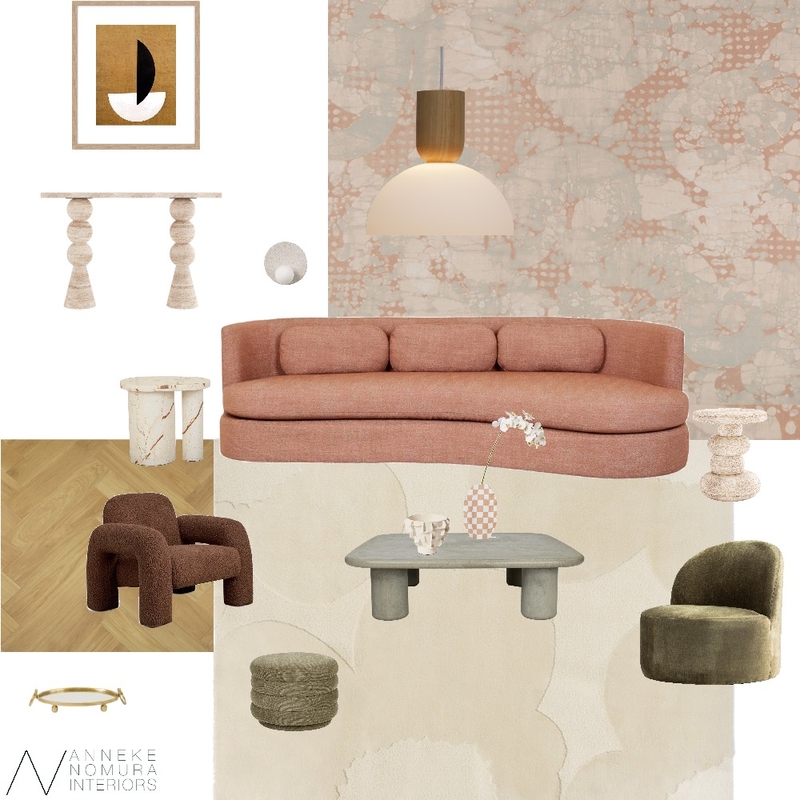 Soft Palette Geo Contemporary Living Room Mood Board by ANNEKE NOMURA INTERIORS on Style Sourcebook