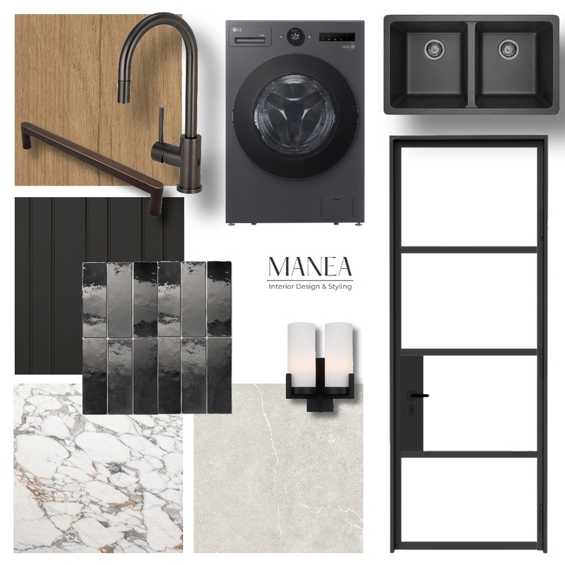 Moody Laundry Mood Board by Manea Interior Design & Styling on Style Sourcebook