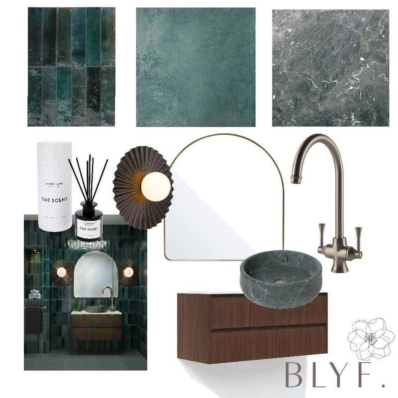 Emerald Bathroom Mood Board by BLYF Interiors on Style Sourcebook