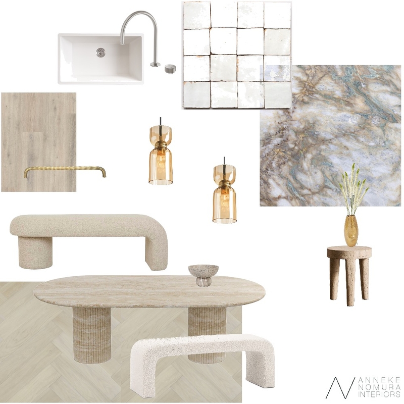 Terrazzo Soft Palette Dining Room / Kitchen Mood Board by ANNEKE NOMURA INTERIORS on Style Sourcebook