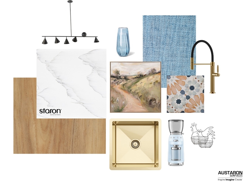 Australian Inspired Country Kitchen with Staron® Mood Board by Austaron Surfaces on Style Sourcebook