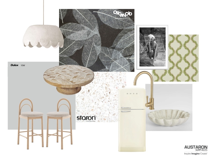 Calm Coastal Kitchen with Staron® Solid Surface & Organoid Natural Surfaces Mood Board by Austaron Surfaces on Style Sourcebook