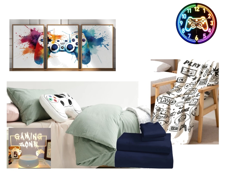 Leo"s bedroom Interior Design Mood Board by IvanaM Interiors