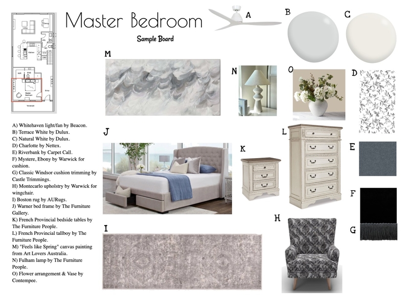 Master Bedroom Mood Board by Rebecca Bekkers on Style Sourcebook