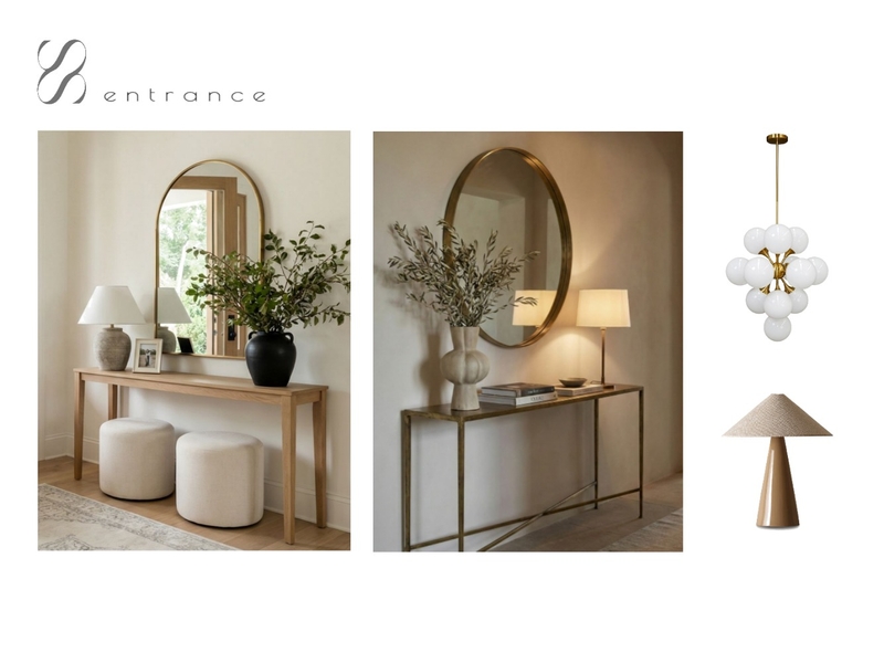 Entry Interior Design Mood Board by Styled Spaces Studio