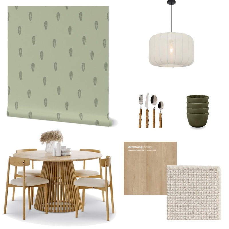 Cottagecore Wallpaper for Dining Room Decor Mood Board by ashclarkart on Style Sourcebook