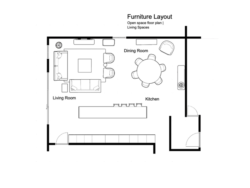 Floor plan Interior Design Mood Board by Studio Thicia Luiza