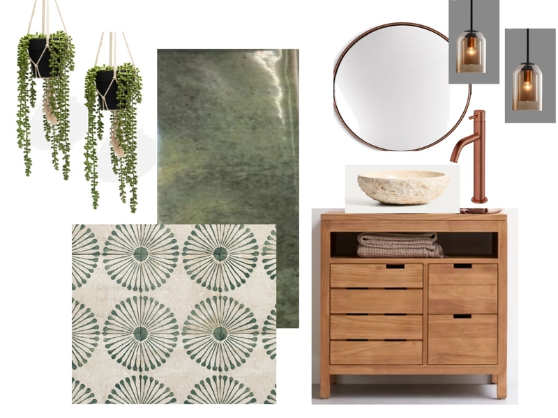 BAÑO BOHO Interior Design Mood Board by Studiohomeluxury