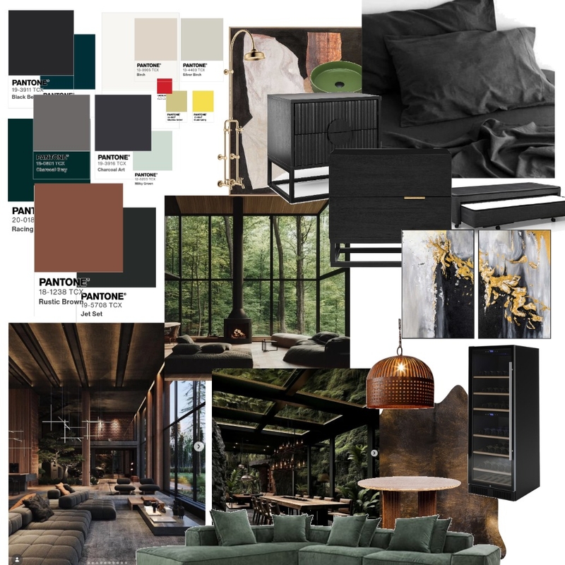 Dark Forest Shelter Mood Board by Asuna on Style Sourcebook