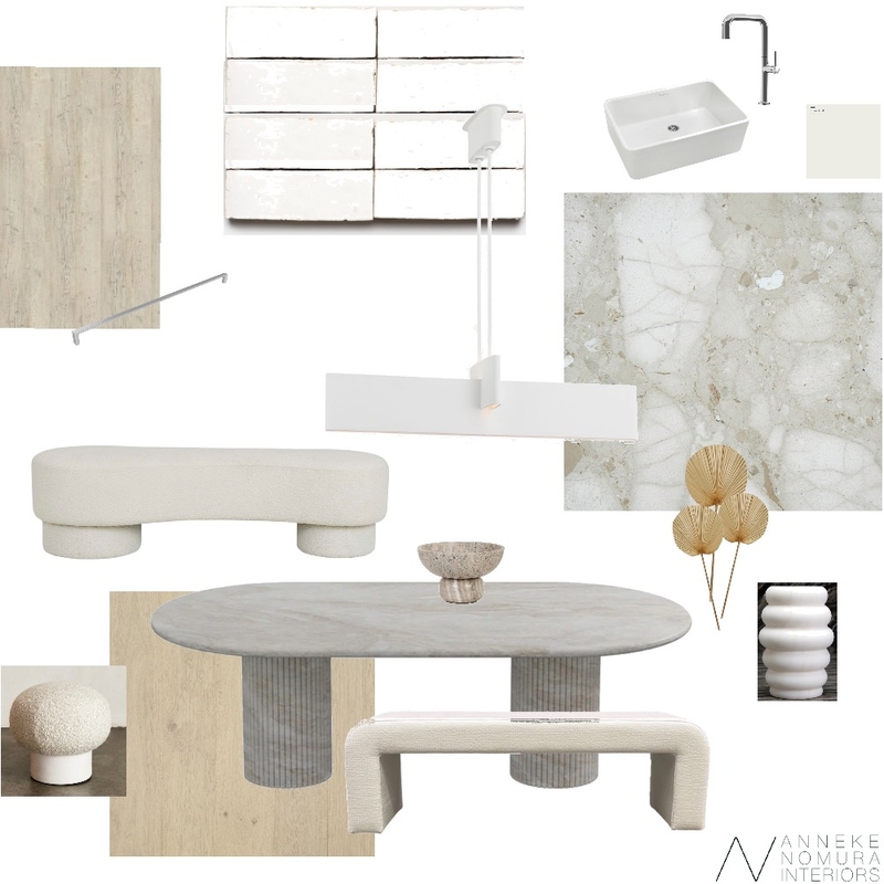 Pale Green Marble Dining / Kitchen Mood Board by ANNEKE NOMURA INTERIORS on Style Sourcebook
