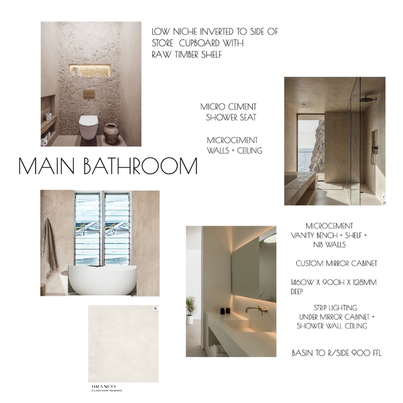 TROON MAIN BATHROOM Interior Design Mood Board by Paradiso