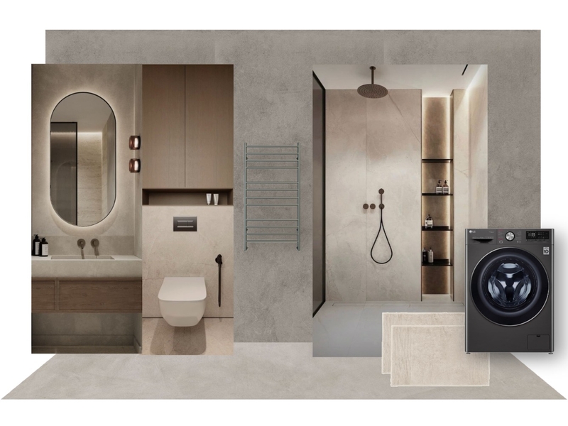 санузел2 Interior Design Mood Board by Daria15
