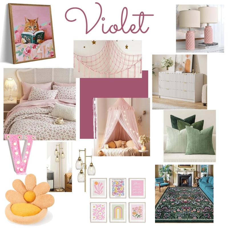 Violet's Bedroom Mood Board by alyssarindy0268@gmail.com on Style Sourcebook