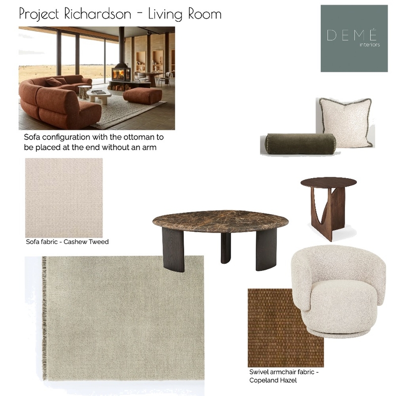 Richardson Living Room Mood Board by Demé Interiors on Style Sourcebook