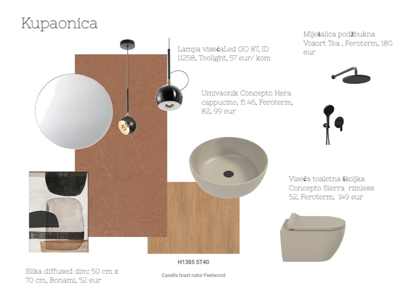 Kupaonica Ivan Interior Design Mood Board by acikovic
