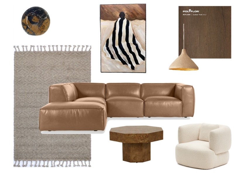 Warm Toned Living Room Mood Board by Muse Design Co Interior Design on Style Sourcebook