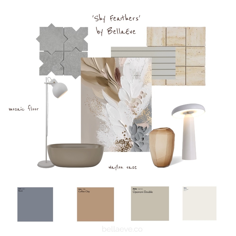 Shy Feathers by BellaEve Mood Board by Jela Bandojo on Style Sourcebook
