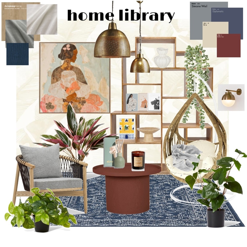 home library Mood Board by noorhan on Style Sourcebook