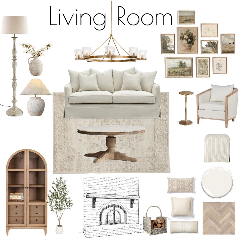 Living Room Assignment 9 Interior Design Mood Board by JessicaRoseMuller