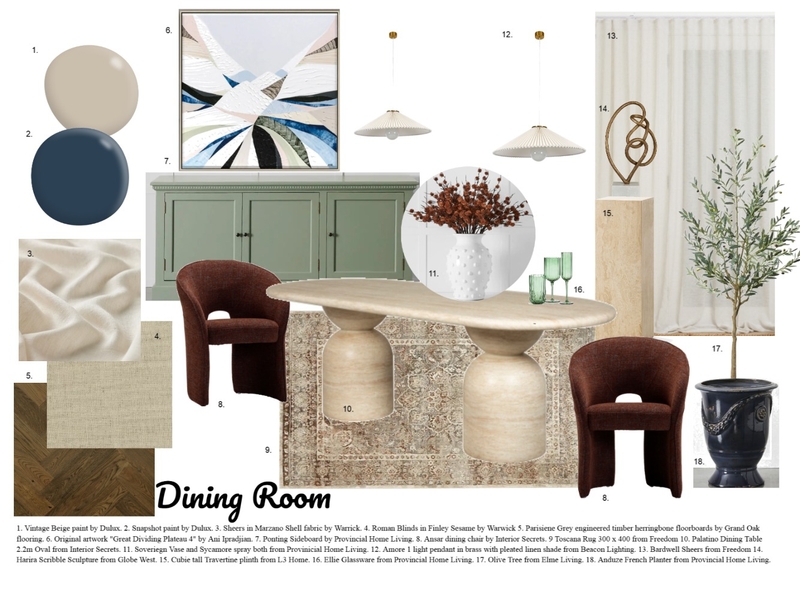 Dining Room Assignment 9 Mood Board by Sharon on Style Sourcebook