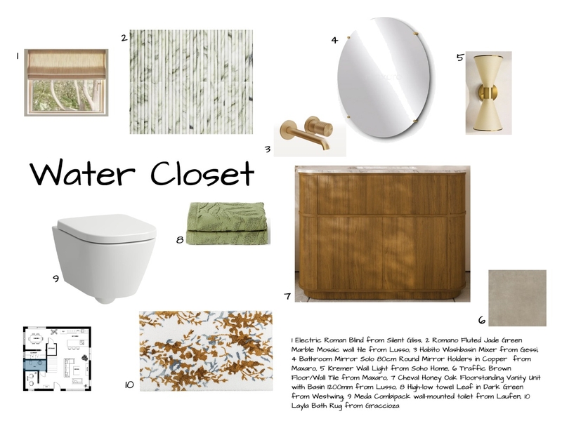 Wash Closet Interior Design Mood Board by Rneyazi