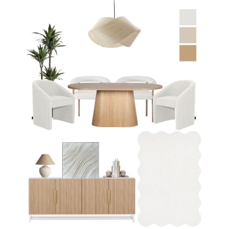 Soft Modern Dining Room Mood Board by Luxo Living on Style Sourcebook