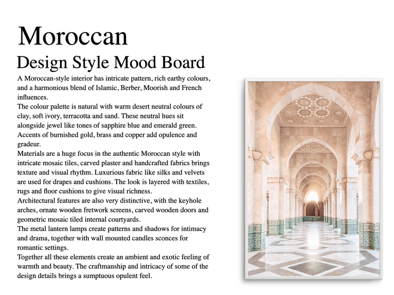Moroccan Mood Board Explained Mood Board by SarBearDesi on Style Sourcebook