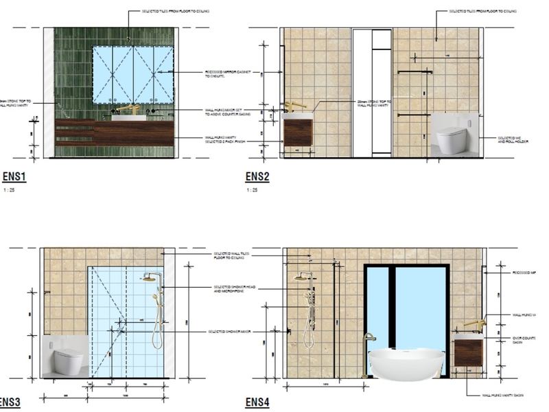 Ensuite View Mock Up - Final Mood Board by Cobblestone Studios on Style Sourcebook