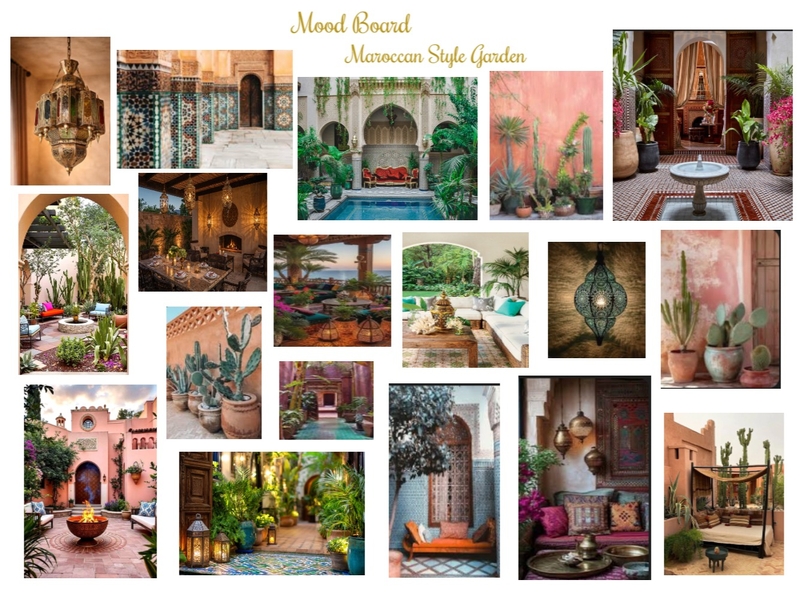 Maroccan style garden Mood Board by lisabet on Style Sourcebook