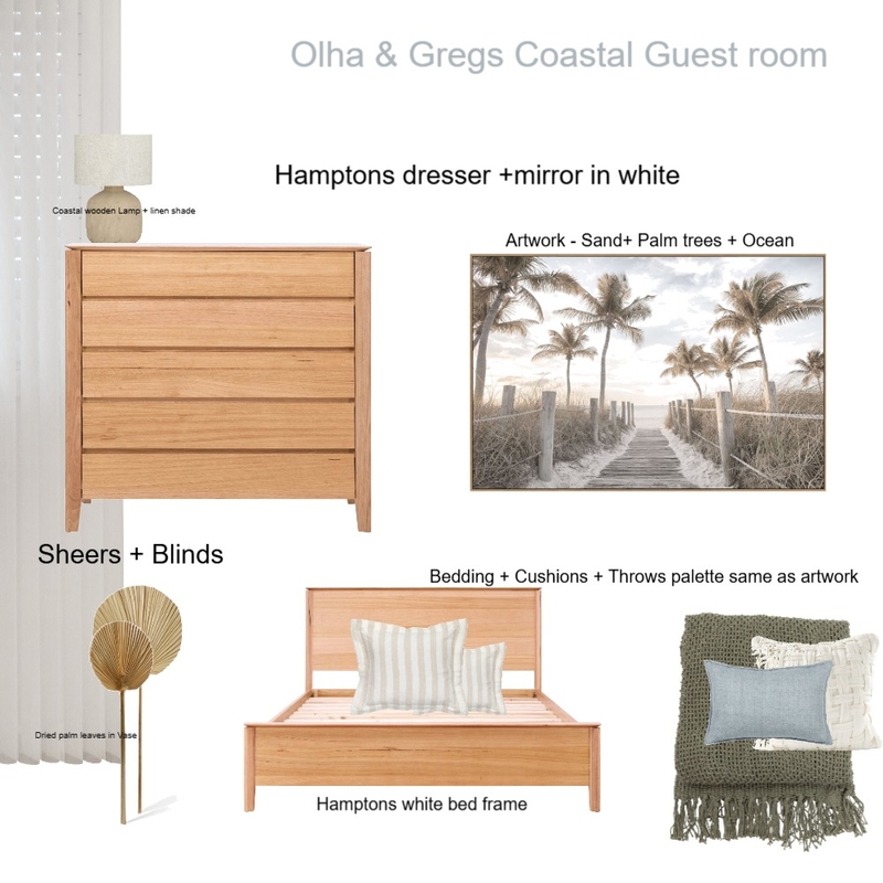 O &G Coastal Guest room Mood Board by KM2639 on Style Sourcebook