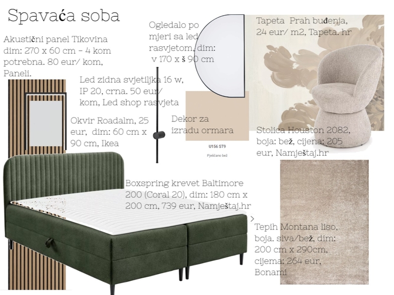 Sandra Vorić soba Interior Design Mood Board by acikovic