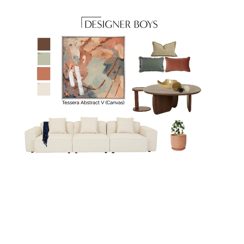 Tessera Abstract Canvas in XL Mood Board by DESIGNER BOYS on Style Sourcebook