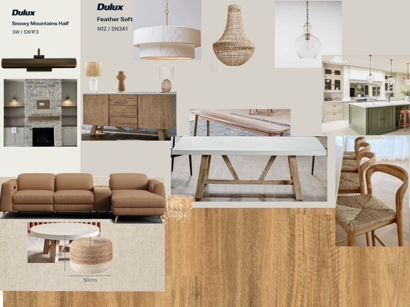 Lounge/Dining/Kitchen combo Interior Design Mood Board by kathok