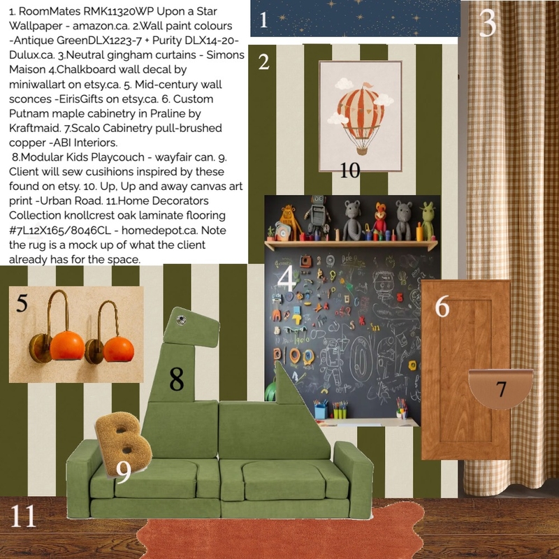 sampleboard boyss room Interior Design Mood Board by House of Flow