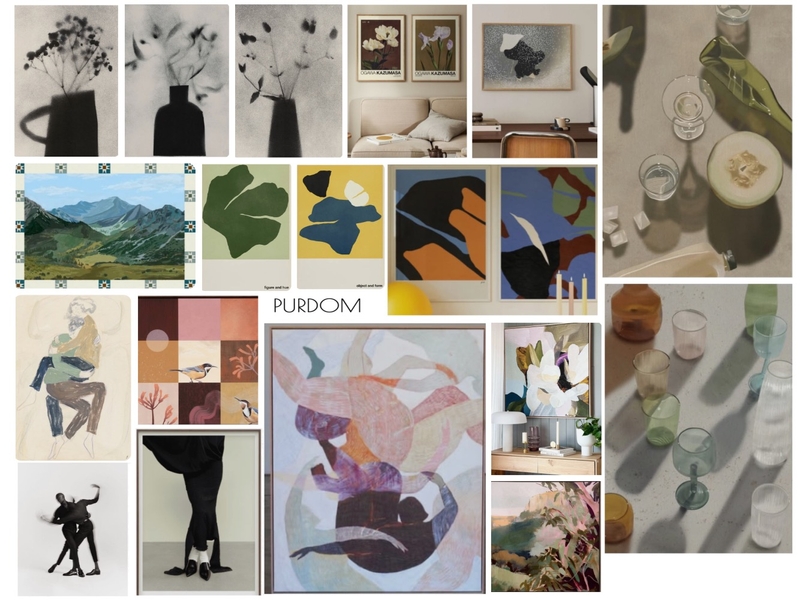 PURDOM ROAD ART Interior Design Mood Board by GraceBuckley