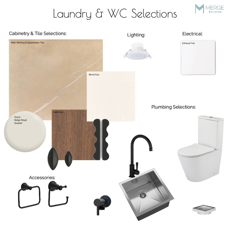 FRENCH - Laundry & WC Selections Mood Board by MERGE BUILDING -Tracy Johnston Interior Designer on Style Sourcebook