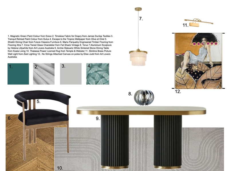 Terrace Dining Interior Design Mood Board by CarlieLinda