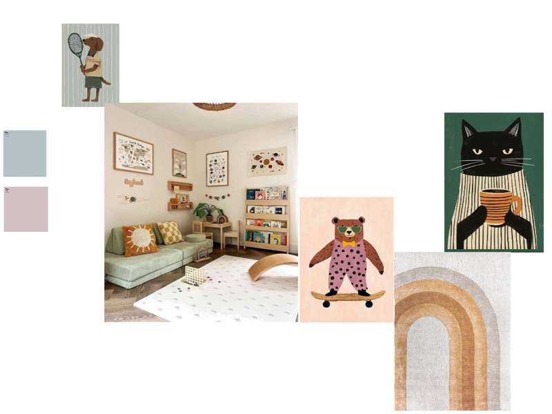 cuarto de juegos Interior Design Mood Board by Natsfe