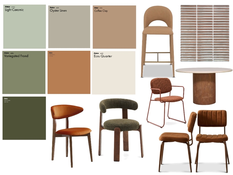 Paint Tile Chairs Table Interior Design Mood Board by rosa@cabrabowls.com.au Paint Tile Chairs Table Interior Design Mood Board by rosa@cabrabowls.com.au