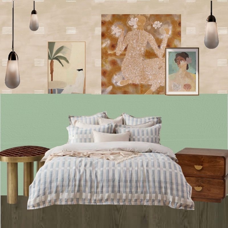 FF Main Bedroom_Version with TheseWalls wallpaper Mood Board by Studio Halo & Fitz on Style Sourcebook